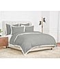 Color:Pewter - Image 3 - Digby Collection Cotton Chambray Duvet Cover