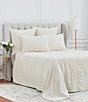 ELISABETH YORK Elaine Yarn-Dyed Rounded Diamond Matelasse Pillow Sham, Color:Ivory - Image 3