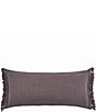 Color:Fig - Image 1 - Lavato Fringed Bolster Pillow