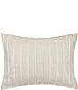 Color:Natural - Image 1 - Reverse Stripe Chenille Accent Natural Pillow Sham