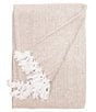 Color:Rosewood - Image 1 - Torin Herringbone & Fringed Cotton Throw Blanket