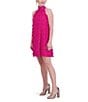 Color:Hot Pink - Image 2 - 3D Novelty Chiffon Halter Neck Sleeveless Mini Dress