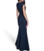 Eliza J Cap Sleeve V-Neck Front Drape Gown - Image 2