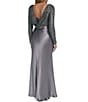 Eliza J Drape Back Mermaid With Side Belt Gown - Image 2