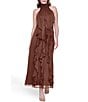 Eliza J Halter Chiffon Cascading Ruffle Maxi Dress - Image 1
