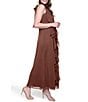 Eliza J Halter Chiffon Cascading Ruffle Maxi Dress - Image 3