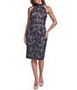 Eliza J Halter Lace Sheath Dress - Image 1