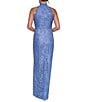 Eliza J Halter Neck Lace Evening Dress - Image 2