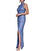 Eliza J Halter Neck Lace Evening Dress - Image 3
