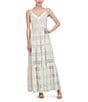 Eliza J Lace V-Neck Sleeveless Tiered Maxi Dress, Color:Ivory - Image 1