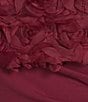 Eliza J Off-the-Shoulder 3D Floral Applique Side Ruching Gown, Color:Wine - Image 3