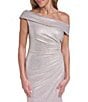 Eliza J Off the Shoulder Foil Knit Column Gown - Image 4