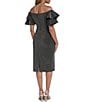 Eliza J Off-The-Shoulder Ruffle Sleeve Sheath Dress - Image 2