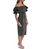 Eliza J Off-The-Shoulder Ruffle Sleeve Sheath Dress - Image 3