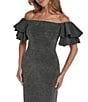 Eliza J Off-The-Shoulder Ruffle Sleeve Sheath Dress - Image 4