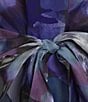 Eliza J Organza Floral Print Crew Neck Sleeveless Front Bow Gown, Color:Black Multi - Image 3
