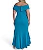 Eliza J Plus Size Off The Shoulder Side Ruched High Low Dress - Image 2