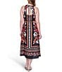 Eliza J Printed Tie Back Midi Dress - Image 2