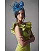 Color:Lime - Image 4 - Scuba V-Neck Ruffled Cap Sleeve Sheath Dress