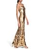 Eliza J Strapless Sequin Sheath Gown, Color:Gold - Image 3