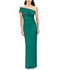 Eliza J Stretch Off-the-Shoulder Sleeveless Gown, Color:Green - Image 3
