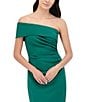 Eliza J Stretch Off-the-Shoulder Sleeveless Gown, Color:Green - Image 4