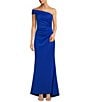 Color:Cobalt - Image 1 - Stretch Off-the-Shoulder Sleeveless Gown