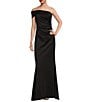 Eliza J Stretch Off-the-Shoulder Sleeveless Gown, Color:Black - Image 1