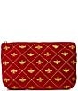 Elizabeth Scarlett Bee Trellis Velvet Everyday Pouch - Image 1