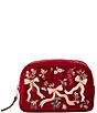 Elizabeth Scarlett Berries & Bows Velvet Makeup Bag - Image 1