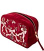 Elizabeth Scarlett Berries & Bows Velvet Makeup Bag - Image 2