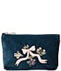 Elizabeth Scarlett Berries & Bows Velvet Mini Pouch - Image 1
