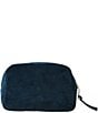 Elizabeth Scarlett Turtle Conservation Marine Navy Velvet Makeup Bag, Color:Navy - Image 2