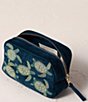 Elizabeth Scarlett Turtle Conservation Marine Navy Velvet Makeup Bag, Color:Navy - Image 3