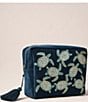 Elizabeth Scarlett Turtle Conservation Marine Navy Velvet Wash Bag, Color:Navy - Image 5