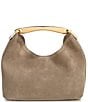 Elleme Paris Small Suede Boomerang Satchel Bag - Image 1
