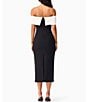 ELLIATT Euphoria Banded Off-The-Shoulder Contrast Midi Dress, Color:Black/White - Image 2
