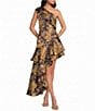 ELLIATT Isisa Asymmetric Floral Jacquard Maxi Dress - Image 1