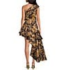 ELLIATT Isisa Asymmetric Floral Jacquard Maxi Dress - Image 2