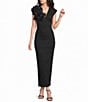 ELLIATT Noirette V-Neck Sleeveless 3D Floral Gown - Image 4