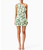 ELLIATT Solene Floral Print Georgette One-Shoulder Sleeveless Ruffle Flower Trim Mini Dress - Image 1