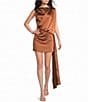 ELLIATT Zimelle Sash Satin Mini Dress - Image 1