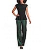 ELLIATT Zinelle Stretch Crepe High Asymmetric Neck Peplum Top - Image 3