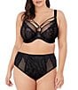 Color:Black - Image 2 - Brianna Full Busted Contour Wire U-Back Cage Plunge Bra