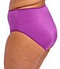 Color:Dahlia - Image 3 - Cate Full-Brief High Rise Sheer Embroidered Panty
