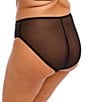 Elomi Charley High Leg Brief Panty, Color:Black - Image 3