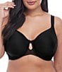 Color:Black - Image 1 - Charley Full-Busted Contour U-Back Underwire Spacer T-Shirt Bra