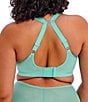 Color:Jade - Image 2 - Plus Size Matilda Embroidered Sheer Plunging Convertible U-Back to Racerback Contour Wire Full-Busted Bra