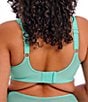 Color:Jade - Image 3 - Plus Size Matilda Embroidered Sheer Plunging Convertible U-Back to Racerback Contour Wire Full-Busted Bra