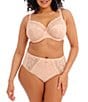 Color:Cameo Rose - Image 3 - Morgan Lace-Trimmed Full-Busted Contour U-Back Underwire Bra